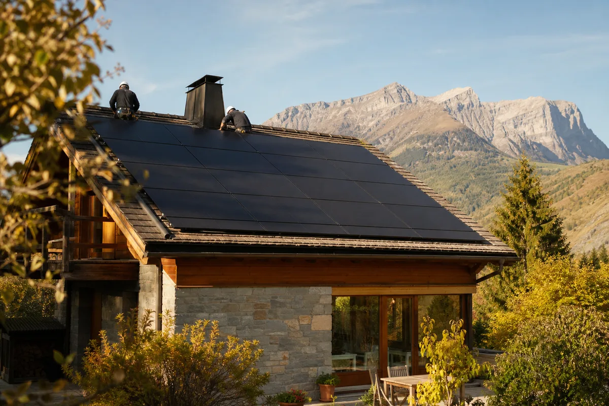 Le solaire à Saint-Bonnet-en-Champsaur, chantier après chantier